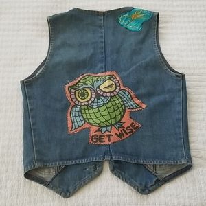 Jean vest with patches